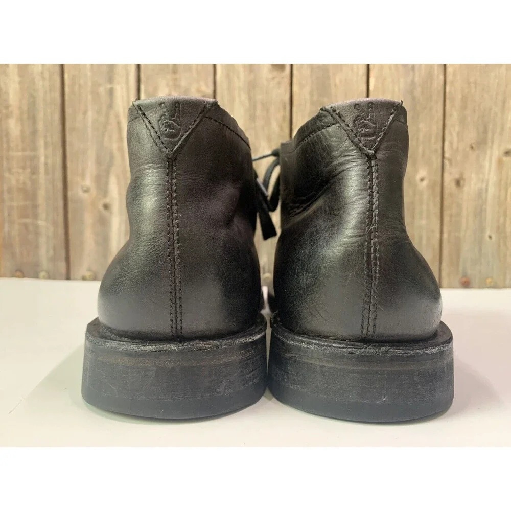 John Varvatos Men black leather slip-on oxford boot casual dress shoes 10M